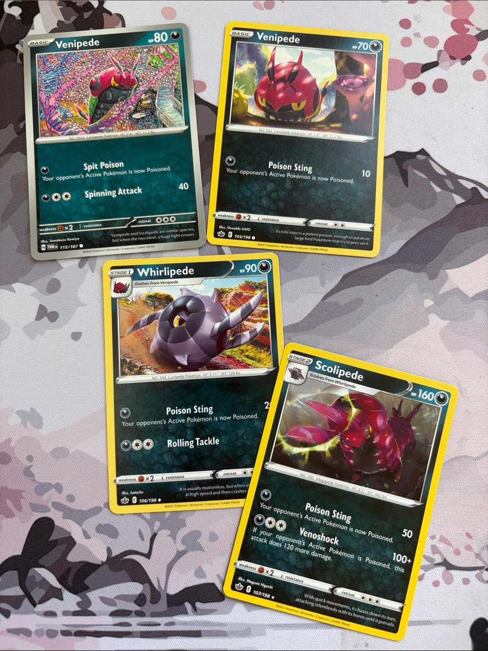 Venipede Evolution Line Lot | Twilight Masquerade + Chilling Reign | ✨5/$25✨
